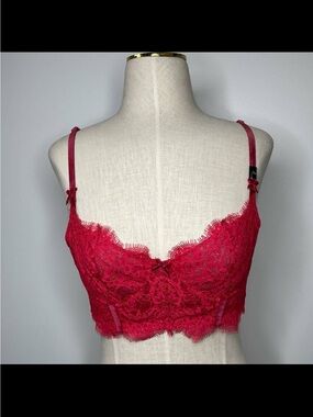 Victoria's Secret Raspberry Red Lace Bralette